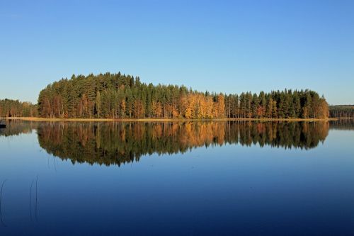 Suomių, Papludimys, Vanduo, Ežeras, Kraštovaizdis, Mėlynas, Vaizdingas, Atspindys, Dangus, Gamta