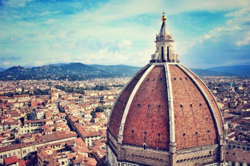 Firenze, Florencija, Italy, Kelionė, Stogai, Il Duomo, Katedra, Architektūra, Ispanų, Bažnyčia, Miesto Panorama