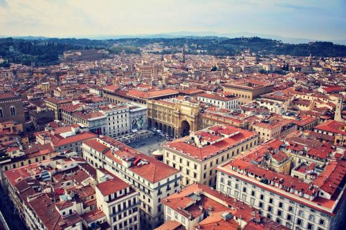 Firenze, Florencija, Italy, Europa, Miesto Panorama, Kraštovaizdis, Stogai, Turizmas, Architektūra, Ispanų, Toskana