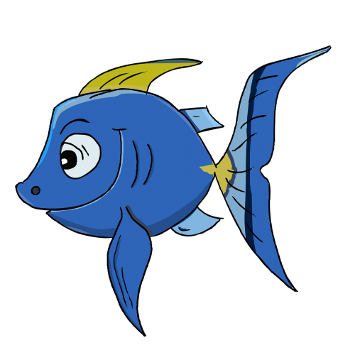 Žuvis, Paprastoji Žuvis, Animacinis Filmas, Mėlynas, Gerai