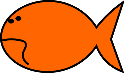 Žuvis, Auksinė Žuvelė, Oranžinė, Gyvūnas, Nemokama Vektorinė Grafika