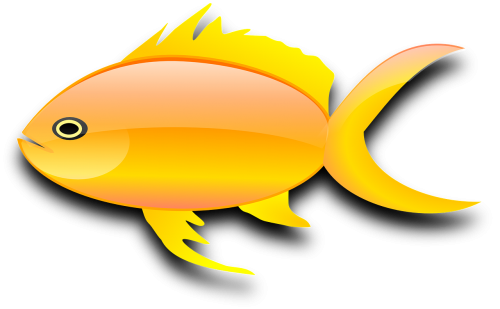 Žuvis, Auksinė Žuvelė, Skaitmeninis, Izoliuotas, Auksinis, Geltona, Nemokama Vektorinė Grafika