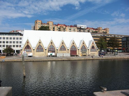 Žuvų Salė, Švedija, Gothenburg, Centro, Architektūra, Pastatai, Stogai, Fasadai
