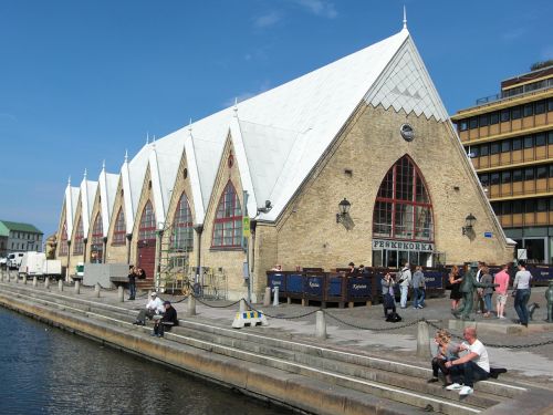 Žuvų Parduotuvė, Švedija, Gothenburg, Žuvų Salė, Istorinis Pastatas, Senamiestis