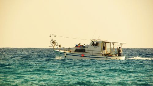 Žvejybos Laivas, Jūra, Žvejyba, Popietė, Kipras, Ayia Napa