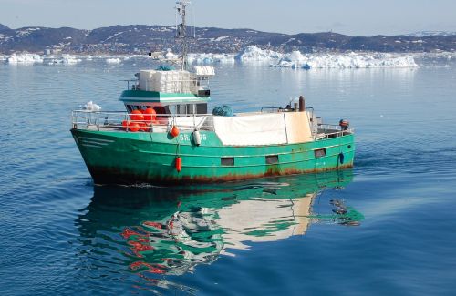 Žvejybos Laivas, Floe, Atspindys, Ilulissat, Grenlandija