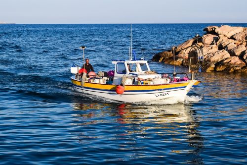 Žvejybos Laivas, Uostas, Žvejyba, Tradicinis, Žvejys, Atvykimas, Ayia Napa, Kipras