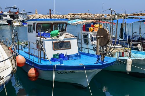 Žvejybos Laivas, Uostas, Sala, Protaras, Kipras, Viduržemio Jūros, Vasara