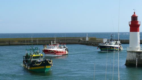 Žvejybos Laivai, Guilvinecas, Brittany, Jūra