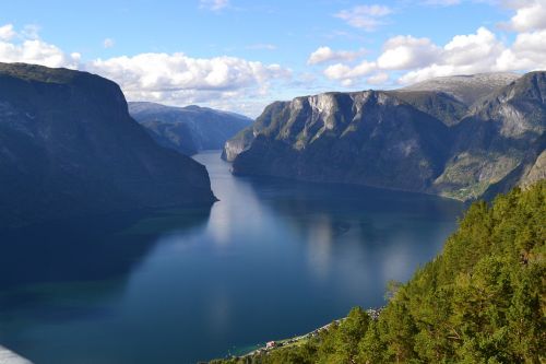 Fjordas, Mėlynas, Vanduo, Rokas, Viršuje, Aukštas, Kraštovaizdis, Gamta, Krantas, Vaizdas