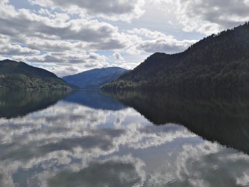 Fjordas, Ežeras, Vanduo, Kalnas, Norvegija, Hardanger, Debesys, Kraštovaizdis