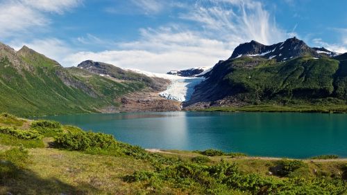 Fjordas, Norvegija, Jūra, Vanduo, Vaizdingas, Dangus, Akmenys, Kalnas, Ledynas