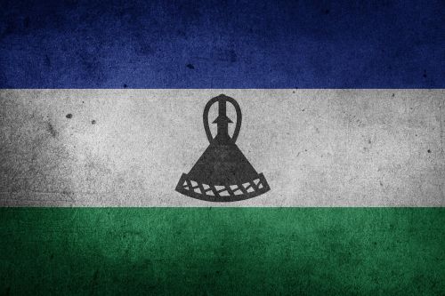 Vėliava, Lesotho, Afrika, Grunge
