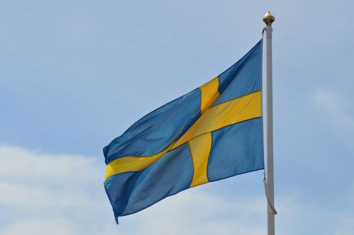 Vėliava, Švedija, Švedijos Vėliava, Malmo, Švedijos, Skandinaviškas, Kelionė, Simbolis