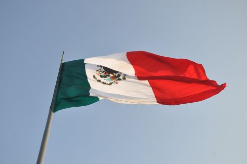 Vėliava, Meksika, Meksikietiška Vėliava, Dangus, Herbas, Meksika
