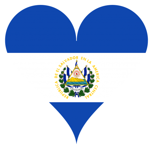 Vėliava, Širdis, Salvadoras, Centrinė Amerika, Širdies Formos, Herbas, Meilė