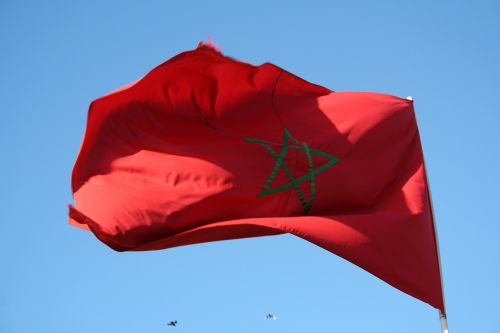 Vėliava, Raudona, Marokas, Smūgis, Plazdėjimas, Žvaigždė, Vėjas