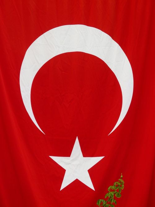 Vėliava, Turkija, Pusmėnulis, Žvaigždė, Raudona, Balta