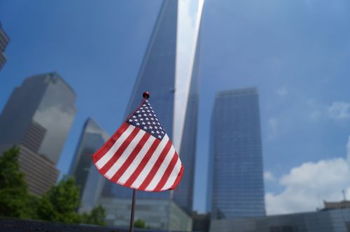 Flag America, Niujorkas, Vienas Pasaulio Prekybos Centras, Usa, Niujorkas