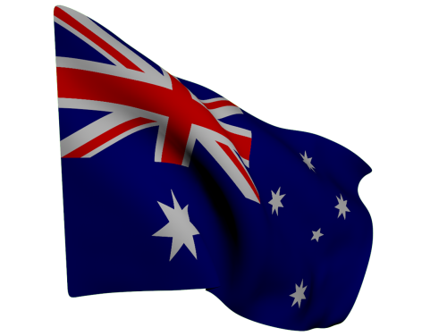 Flag Australia, Mėlynas, Žvaigždė, Raudona, Balta, Banga, Juostelės