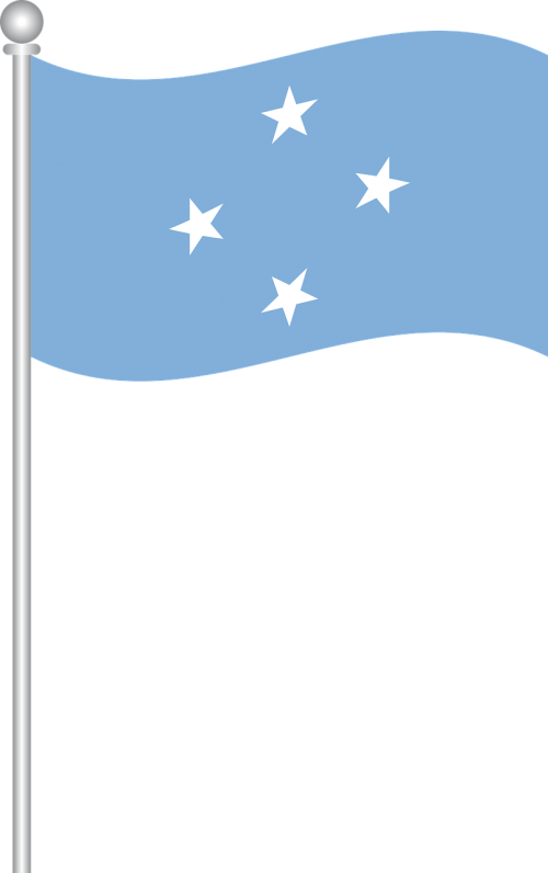 Mikronezijos Vėliava, Vėliava, Mikronezija, Pasaulis, Nemokama Vektorinė Grafika