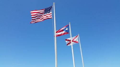 Vėliavos,  Mėlynas,  Usa,  Puerto Rico,  Emblema