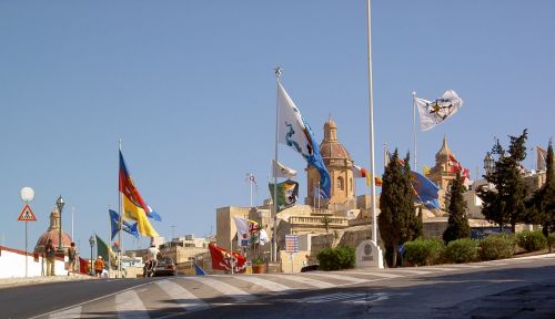 Malta,  Birgu,  Valeta,  Vėliavos,  Dangus,  Bažnyčia,  Bažnyčios,  Vėliavos Maltoje