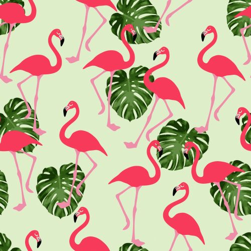 Flamingo,  Flamingas,  Rožinis,  Paukštis,  Paukščiai,  Fonas,  Lapai,  Lapai,  Delnas,  Atogrąžų,  Egzotiškas,  Besiūliai,  Tapetai,  Popierius,  Modelis,  Dizainas,  Menas,  Iliustracija,  Scrapbooking,  Laisvas,  Viešasis & Nbsp,  Domenas,  Flamingo Tapetų Fonas