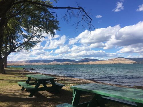 Plokščiaekranas Ežeras, Vasara, Iškylai, Montana, Vanduo, Debesys