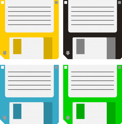 Floppy, Diskas, Duomenų Saugykla, Senas, 1 44 Colių, Nemokama Vektorinė Grafika