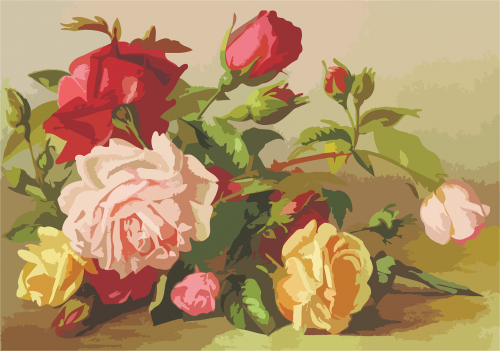 Flora, Gėlių, Gėlė, Augalas, Rožė, Nemokama Vektorinė Grafika