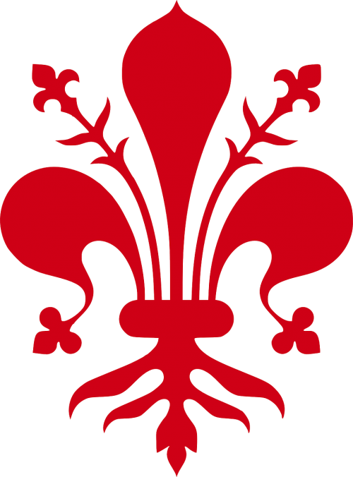 Florencija, Italy, Heraldika, Raudona, Nemokama Vektorinė Grafika