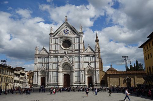 Florencija, Santa Korsce, Bažnyčia, Italy, Architektūra, Orientyras, Toskana, Europa, Kelionė