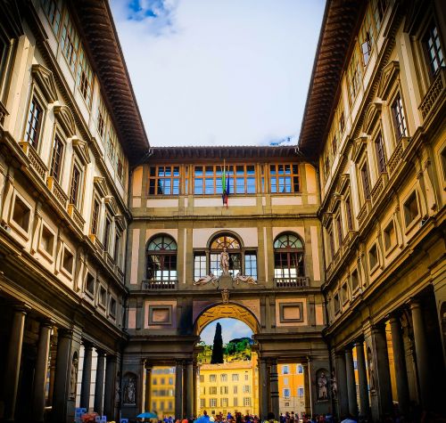 Florencija, Italy, Uffizi Galerija, Architektūra, Muziejus, Menas, Ornate, Tvirtovė