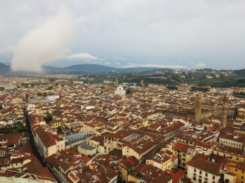 Florencija, Duomo, Miestas, Vaizdas, Aukštis, Italy