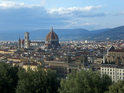 Florencija, Italy, Bažnyčia, Katedra, Panorama, Miestas