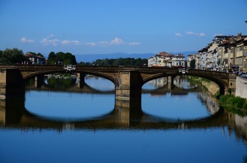 Florencija, Italy, Tiltas, Upė, Arno, Renesansas, Orientyras, Ispanų, Europa, Toskana