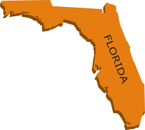 Florida, Žemėlapis, Geografija, Valstybė, United, Valstijos, Amerikietis, Nemokama Vektorinė Grafika