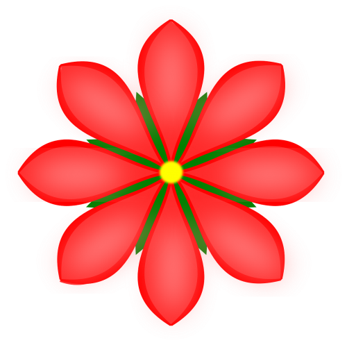 Gėlė, Daisy, Raudona, Augalas, Nemokama Vektorinė Grafika