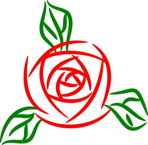 Gėlė, Rožė, Raudona, Nemokama Vektorinė Grafika
