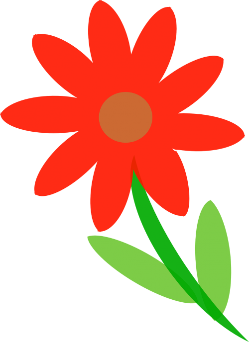 Gėlė, Raudona, Augalas, Nemokama Vektorinė Grafika