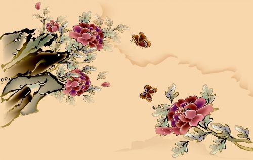 Gėlė, Tradicinė Kinų Tapyba, Akvarelė