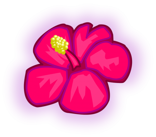 Gėlė, Havajų Kalba, Rožė, Raudona, Atogrąžų, Augalas, Hibiscus, Egzotiškas, Žiedlapis, Žydi, Flora, Nemokama Vektorinė Grafika