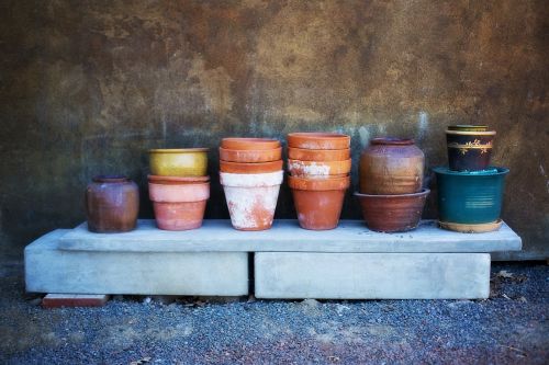 Gėlių Vazonai, Terakota, Poliai, Dažytos, Keramika, Kaimiškas, Keramikos Gaminiai, Sodininkystė