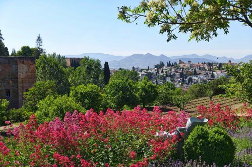 Gėlės, Alhambra, Sodas, Maurų, Generalife