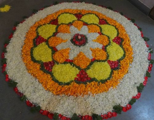 Gėlės, Rangoli, Indijos Paprotys, Indijos, Apdaila, Tradicinis, Festivalis, Dvasinis