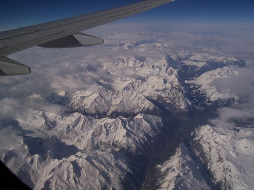 Skraidantis, Alpės, Kalnai, Šveicarija, Sniegas