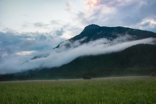 Rūkas, Debesys, Alpės, Dangus, Austria