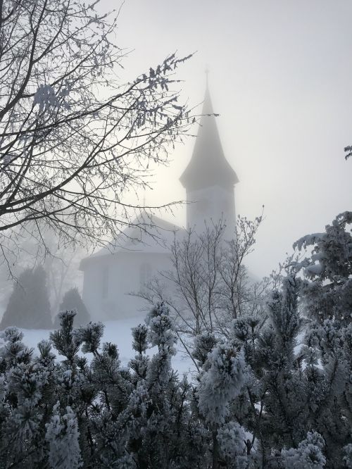 Rūkas, Bažnyčia, Šveicarija, Sigiriswil, Swiss Alps