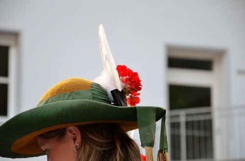Folkloras, Austria, Skrybėlę, Gėlės